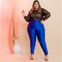 Imagem de Conjunto Plus Size Blusa Tule Calça Roupas Femininas