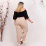 Imagem de Conjunto Plus Size C Cropped Manga Flare + Calça C Cinto 0480