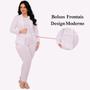 Imagem de Conjunto Plus Size Calça Blazer Alfaiataria Feminino Social