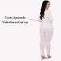 Imagem de Conjunto Plus Size Calça Blazer Alfaiataria Feminino Social