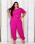 Imagem de Conjunto Plus Size Calça com punho Malha Casual