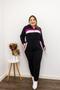 Imagem de Conjunto Plus Size Calça Punho e Jaqueta de Zíper e Capuz