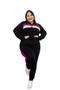 Imagem de Conjunto Plus Size Calça Punho e Jaqueta de Zíper e Capuz