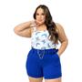 Imagem de Conjunto Plus Size Cropped Borboleta + Short Com Cinto 0570
