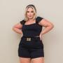 Imagem de Conjunto Plus Size Cropped + Short Barra c Fivela 0532