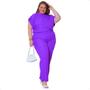 Imagem de Conjunto Plus Size de Duna Feminino Calça e Blusa