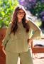 Imagem de Conjunto Plus Size Elegante com Blusa e Calça Babado
