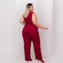 Imagem de Conjunto Plus Size Feminino Blusa sem Manga V + Calça 0498