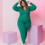 Imagem de Conjunto Plus Size Feminino Calça Blusa Capuz Inverno 48 52