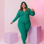 Imagem de Conjunto Plus Size Feminino Calça Blusa Capuz Inverno 48 52