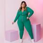 Imagem de Conjunto Plus Size Feminino Calça Blusa Capuz Inverno 48 52