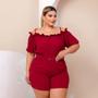 Imagem de Conjunto Plus Size Feminino Ciganinha de Alça com Cinto 0413