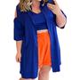 Imagem de Conjunto Plus Size Feminino Cropped E Camisão Social Lindo