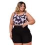 Imagem de Conjunto Plus Size Feminino Cropped + Short C Cinto 0513