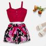 Imagem de Conjunto Plus Size Feminino Cropped Short Estampado 1831