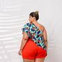 Imagem de Conjunto PLus Size Feminino Estampado Short + Cinto Cropped 0437