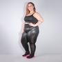 Imagem de Conjunto Plus Size Preto com Cropped sem bojo e Calça com Tela e Cirrê