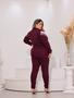 Imagem de Conjunto Plus Size Quentinho Blusa Frio Calça Malha Crepe