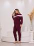 Imagem de Conjunto Plus Size Quentinho Blusa Frio Calça Malha Crepe