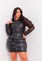 Imagem de Conjunto Plus Size Saia e Cropped Em material sintético
