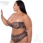 Imagem de Conjunto Plus Size sem alça onça base espuma com sustentação 224.32