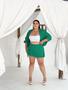 Imagem de Conjunto Plus Size Short Saia com Laço Lateral Blusa Kimono