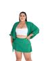 Imagem de Conjunto Plus Size Short Saia com Laço Lateral Blusa Kimono