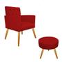 Conjunto Poltrona Cadeira e Puff Nanda Capitonê Decorativa Sala Recepção Suede Vermelho - DAMAFFÊ MÓVEIS - DAMAFFE MÓVEIS Imagem de Conjunto Poltrona Cadeira e Puff Nanda Capitonê Decorativa Sala Recepção Suede Vermelho - DAMAFFÊ MÓVEIS