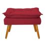 Conjunto Poltrona Decorativa e Puff Zatti Palito Mel Sala de Espera Suede Vermelho - KDAcanto Móveis Imagem de Conjunto Poltrona Decorativa e Puff Zatti Palito Mel Sala de Espera Suede Vermelho - KDAcanto Móveis