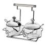 Imagem de Conjunto Porta Condimentos Brinox 3 Peças Argento Inox