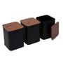Imagem de Conjunto Porta Pão Bambu com 3 Potes Black - Mimo Style