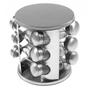 Imagem de Conjunto Porta Temperos Vidro Giratório Com Tampa Inox Para Temperos