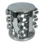 Imagem de Conjunto Porta Temperos Vidro Giratório Tampa Inox Temperos