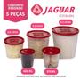 Imagem de Conjunto Potes Mantimentos Redondo 5 Peças Jaguar