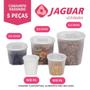 Imagem de Conjunto Potes Mantimentos Redondo 5 Peças Jaguar