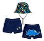 Imagem de Conjunto Praia Bebe Menino Short Sunga E Chapéu Uv Tip Top