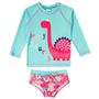 Imagem de Conjunto Praia Infantil Princess Dino Verde Água Tip Top