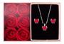 Imagem de Conjunto Prata 925 Colar Feminino E Brincos + Caixa Flores