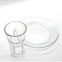 Imagem de Conjunto Pratos Vidro Transparente Fundo Liso 22 cm Almoço Jantar Mesa Resistente Cozinha 8 Peças