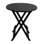 Imagem de Conjunto Premium de Mesa Dobravel de Madeira 70cm Redondo com 4 Cadeiras Preto