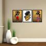 Imagem de Conjunto Quadro Decorativo Abstrato Mulher Negra Sala Quarto