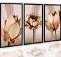 Imagem de Conjunto Quadro Flores Ton Cobre Gold "