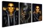 Imagem de conjunto quadros 3 Mulheres Preto Com Dourado"