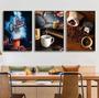 Imagem de conjunto quadros Café Abstrato Lanchonete"