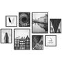 Imagem de Conjunto Quadros Cityscape Noir Paisagens Urbanas Pb