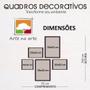 Imagem de Conjunto Quadros Decorativos 5 peças Love frase