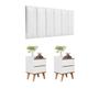 Imagem de Conjunto Quarto 2 Mesas De Cabeceira Verona Com Painel de Cabeceira De Cama Casal 1,40cm ENVIA SOMENTE 01 KIT