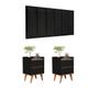 Imagem de Conjunto Quarto 2 Mesas De Cabeceira Verona Com Painel de Cabeceira De Cama Casal 1,40cm ENVIA SOMENTE 01 KIT