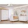 Imagem de Conjunto Quarto de Bebê 1 Berço 1 Cômoda 6 Gavetas 1 Guarda Roupas 4 Portas 4 Gavetas Chantilly