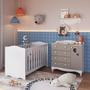 Imagem de Conjunto Quarto de Bebê 1 Berço 1 Cômoda Trocador 4 Gavetas 1 Prateleira